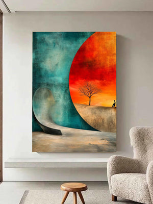Portal to Tranquility – Surreal Sunset Landscape Wall Art on Canvas