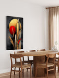 Golden Geometry & Nature – Abstract Modern Wall Art on Canvas
