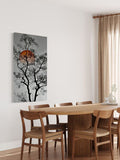 Silent Silhouette – Tree Against a Burning Sunset Canvas Art