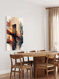 Urban Ember – Bridge to the Cityscape Canvas Art
