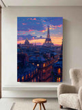 Paris Skyline at Dusk – Eiffel Tower Wall Art