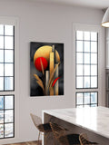 Golden Geometry & Nature – Abstract Modern Wall Art on Canvas