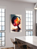 Celestial Journey – Abstract Watercolor Landscape Wall Art on Canvas