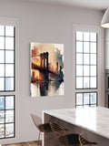 Urban Ember – Bridge to the Cityscape Canvas Art