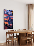 Romantic European Riverside – Sunset Cityscape Wall Art