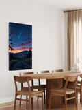 Shooting Star Over Scenic Hills – Tranquil Night Landscape Wall Art