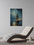 Moonlit Voyage – Tall Ship Sailing Under a Starry Sky
