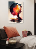 Celestial Journey – Abstract Watercolor Landscape Wall Art on Canvas