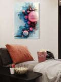 Digital Bloom – Futuristic Sphere & Circuit Abstract Canvas Art