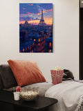 Paris Skyline at Dusk – Eiffel Tower Wall Art
