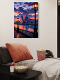 Romantic European Riverside – Sunset Cityscape Wall Art