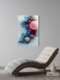 Digital Bloom – Futuristic Sphere & Circuit Abstract Canvas Art