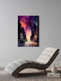 Twilight Walk – Abstract Night City Street Canvas Art