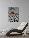 Silent Silhouette – Tree Against a Burning Sunset Canvas Art