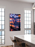 Romantic European Riverside – Sunset Cityscape Wall Art