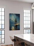 Moonlit Voyage – Tall Ship Sailing Under a Starry Sky