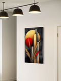 Golden Geometry & Nature – Abstract Modern Wall Art on Canvas