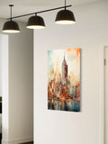 Skyline Dreams – Watercolor Empire Cityscape Wall Art