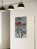 Silent Silhouette – Tree Against a Burning Sunset Canvas Art