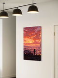 Twilight Reverie – Sunset Cityscape & Vintage Car Art Print