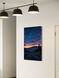 Shooting Star Over Scenic Hills – Tranquil Night Landscape Wall Art