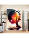 Celestial Journey – Abstract Watercolor Landscape Wall Art on Canvas