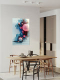 Digital Bloom – Futuristic Sphere & Circuit Abstract Canvas Art