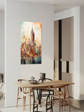 Skyline Dreams – Watercolor Empire Cityscape Wall Art