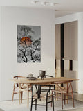 Silent Silhouette – Tree Against a Burning Sunset Canvas Art