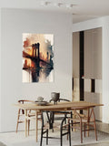 Urban Ember – Bridge to the Cityscape Canvas Art