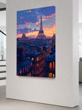 Paris Skyline at Dusk – Eiffel Tower Wall Art