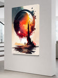 Celestial Journey – Abstract Watercolor Landscape Wall Art on Canvas