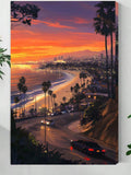 Coastal Drive Prints – Sunset Streets & Supercar Dreams