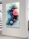 Digital Bloom – Futuristic Sphere & Circuit Abstract Canvas Art