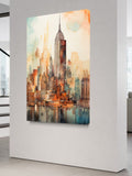 Skyline Dreams – Watercolor Empire Cityscape Wall Art