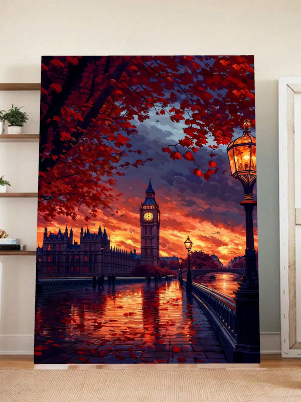 Autumn in London β Big Ben Sunset Art Print